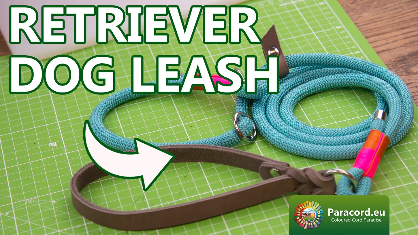 Make a retriever dog leash with leather handle