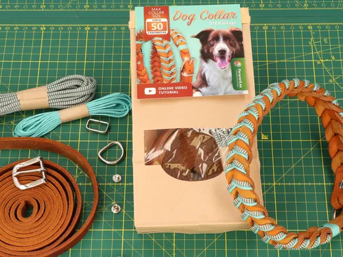 Make a leather collar with the bleed knot | Tutorial DIY kit