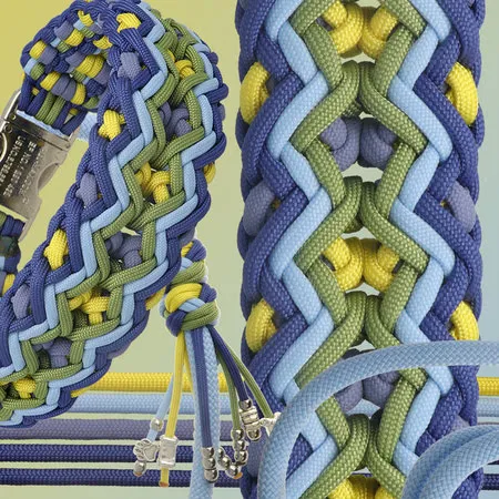 Coba's knot in blue and yellow 