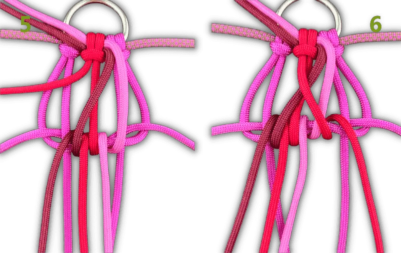 Paracord knot Forest Spirit tutorial step 5 and 6