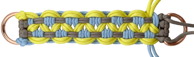 Knotted Double KBK Bar paracord collar