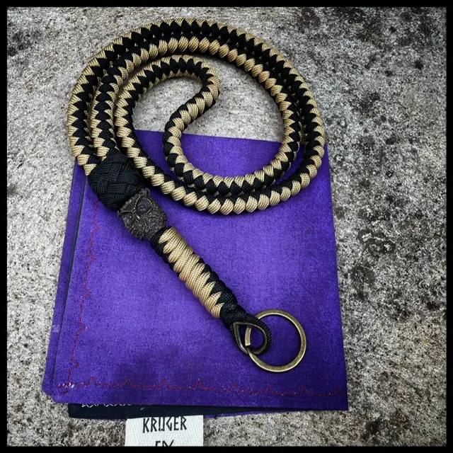 Two colour paracord lanyard and purple hank by Kruger EDC