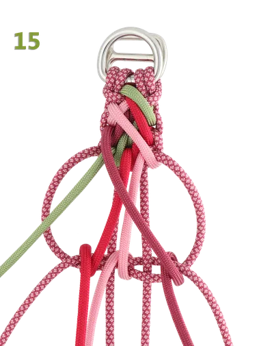 multicolour paracord knot