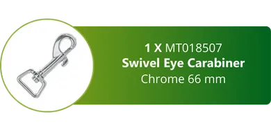 Swivel Eye Carabiner Chrome 66 mm