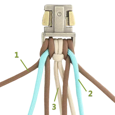 Turquoise paracord tutorial