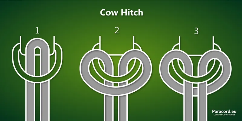 How to make a cow hitch knot