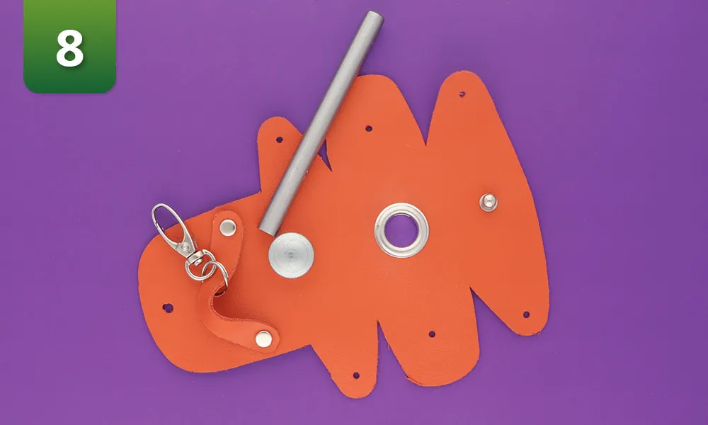 make your own poop bag holder with rivets